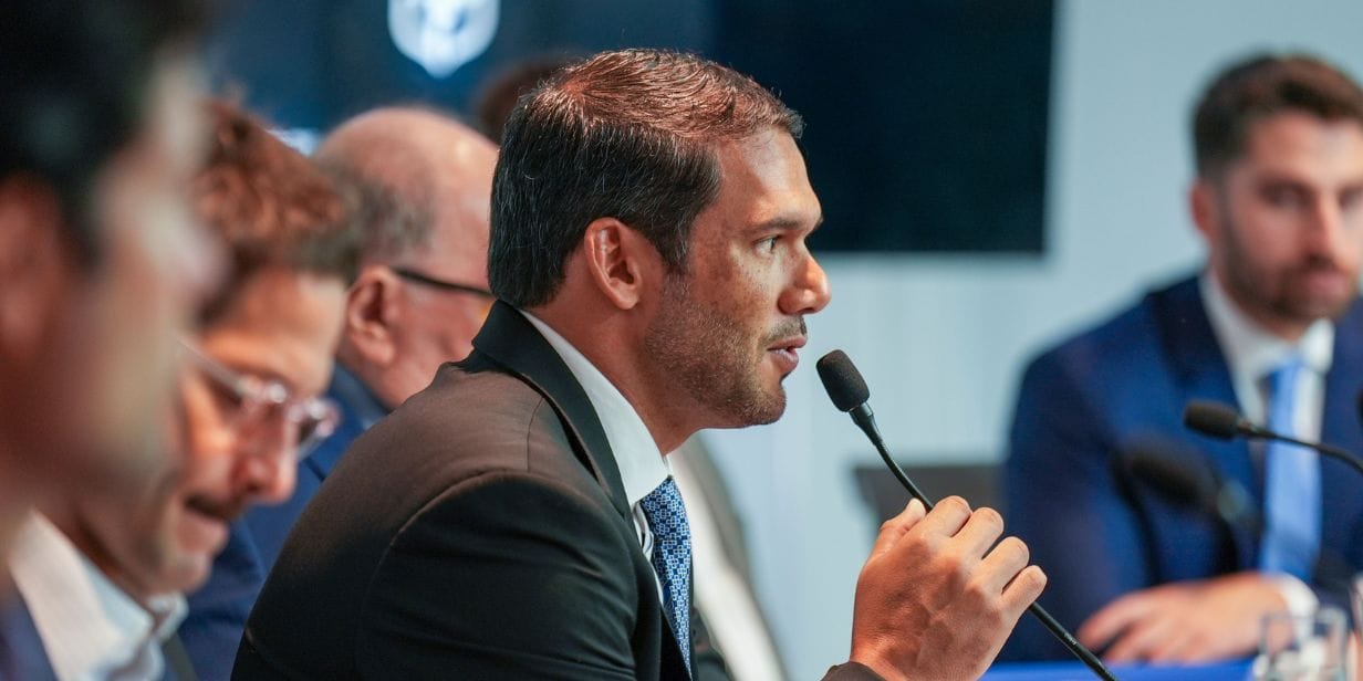 Samir Xaud, presidente da CBF, durante assembleia da entidade - Nelson Terme / CBF