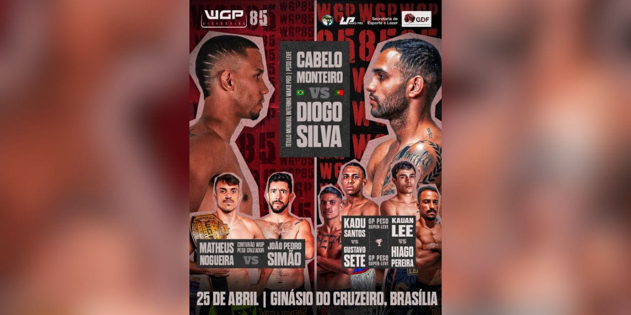 WGP 85 terá como luta principal Cabelo Monteiro e Diogo Silva - Divulgação