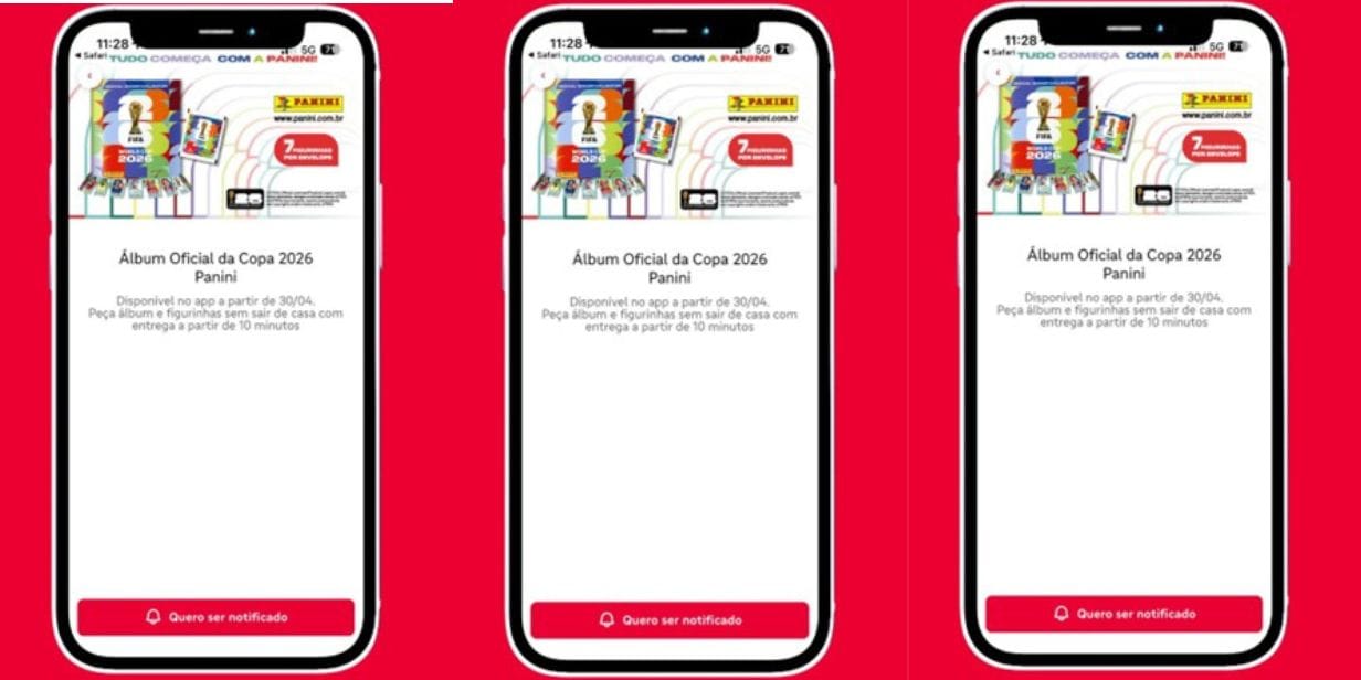 iFood faz parceria com Panini para entrega de álbum e figurinhas da Copa do Mundo 2026 - Divulgação