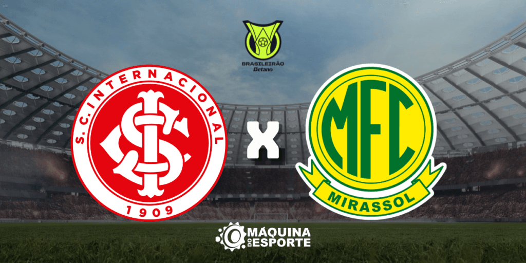 Internacional x Mirassol: Onde assistir ao jogo da 12ª rodada do Brasileirão