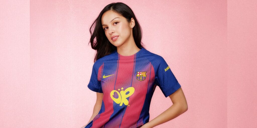 Barcelona jogará El Clásico com cantora Olivia Rodrigo na camisa em nova ativação do Spotify