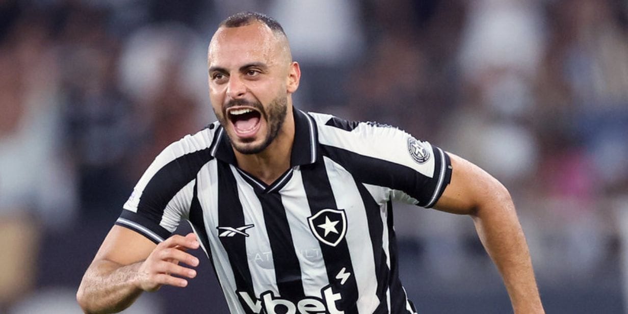 Arthur Cabral comemora gol do Botafogo contra o Corinthians - Vitor Silva/Botafogo