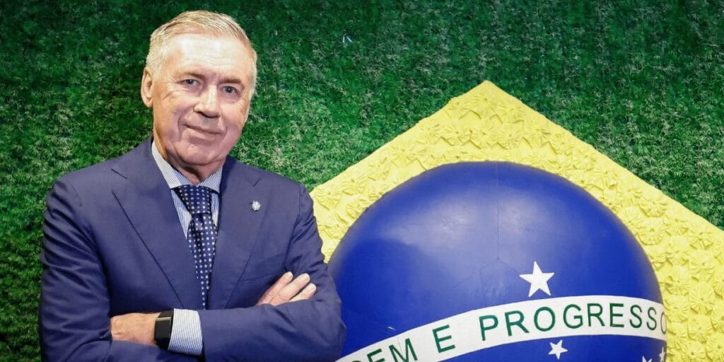 Ibope aponta confiança do torcedor no técnico Ancelotti para o hexa da seleção brasileira
