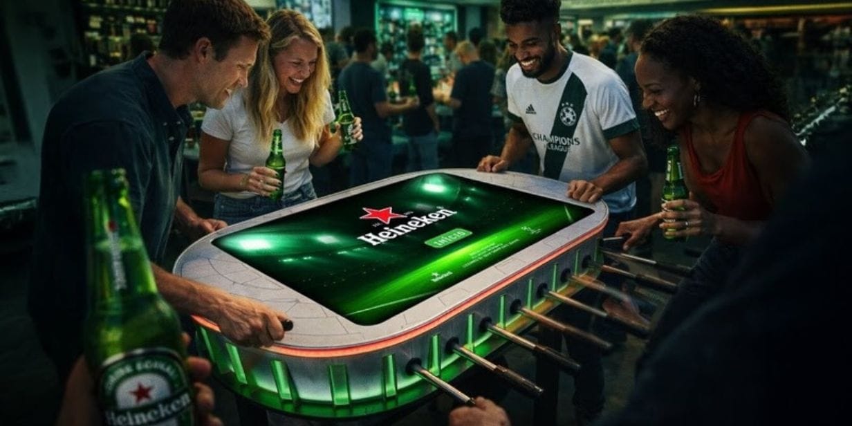 Greenbolim é uma das atrações das ativações da Heineken para a final da Champions League 2026 - Divulgação