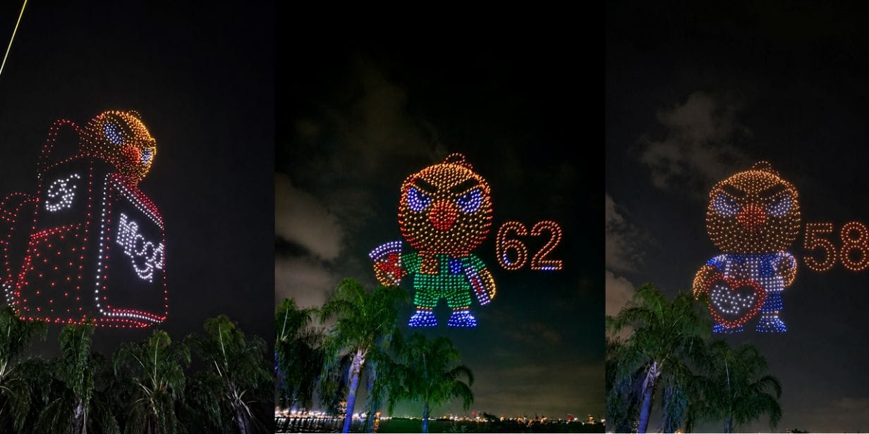 IFood fez show de drones em homenagem à seleção brasileira - Divulgação