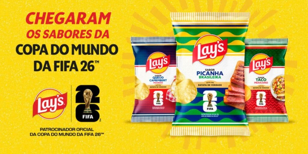 Lay’s divulga campanha para Copa do Mundo 2026 com parcerias digitais e presença física