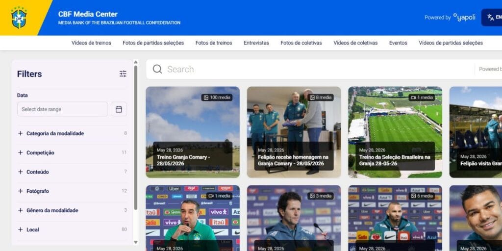 CBF faz parceria com Yapoli para fotos e vídeos durante Copa do Mundo 2026