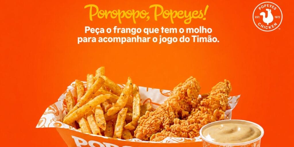 Corinthians chega a acordo com Popeyes e integra campanha de descontos a aplicativo