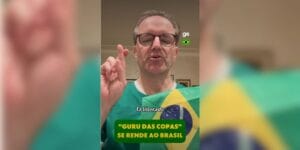 Joachim Klement, que previu a eliminação do Brasil, em vídeo da Brahma - Reprodução/Instagram @ge.globo