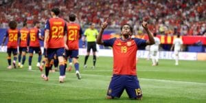 Lamine Yamal comemora seu primeiro gol em Copas do Mundo - Fifa/Divulgação