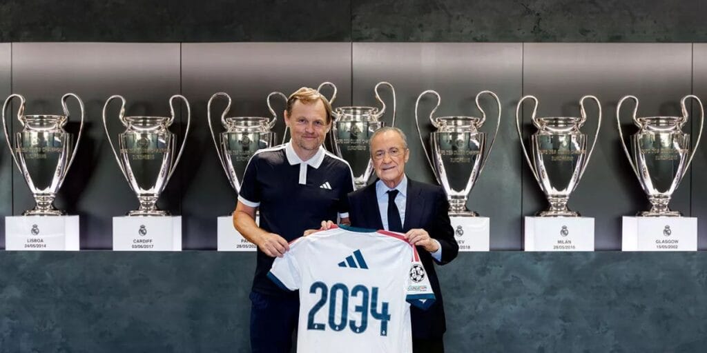 Real Madrid fecha contrato bilionário com Adidas até 2034