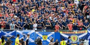 Torcida da Escócia lota as arquibancadas do Miami Stadium para jogo contra o Brasil - SFA/Divulgação