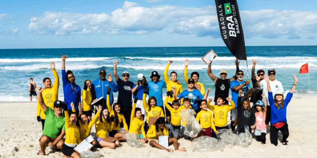 Vivo Rio Pro é palco de ação de educação ambiental do WSL One Ocean com crianças