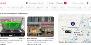 Anúncio do Airbnb de imóveis em Nova York para o fim de semana da final da Copa do Mundo 2026 - Reprodução