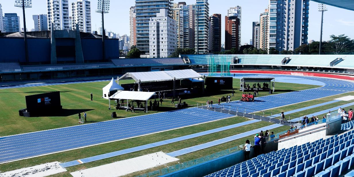 Nova pista do estádio Ícaro de Castro Mello, no Ibirapuera - Matias Santana/CBAt