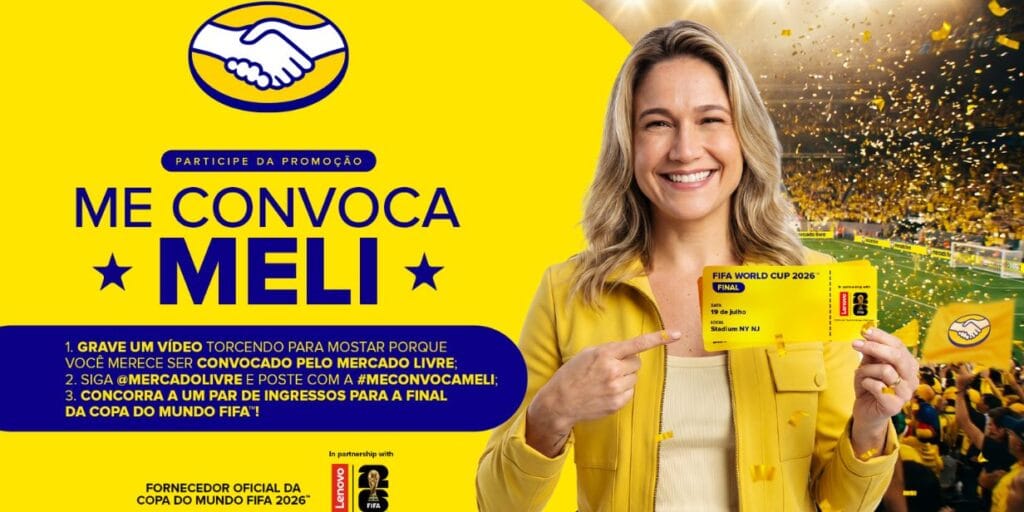 Mercado Livre lança promoção que levará torcedores à final da Copa do Mundo de 2026