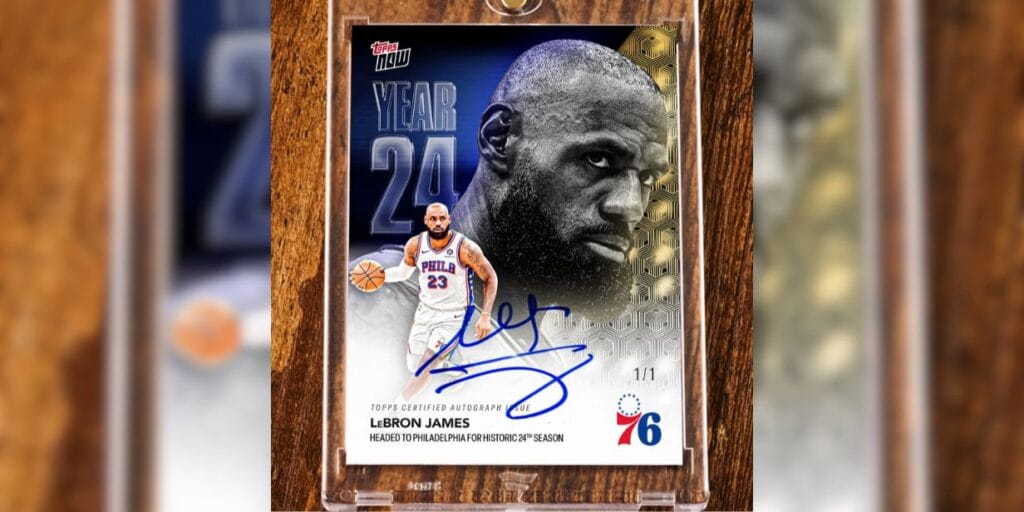 Topps “rouba a cena” ao “anunciar” ida de LeBron James ao Philadelphia 76ers com cartão colecionável