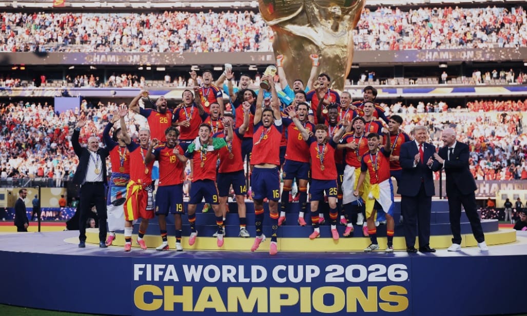 Time espanhol comemora a conquista da Copa do Mundo - Fifa