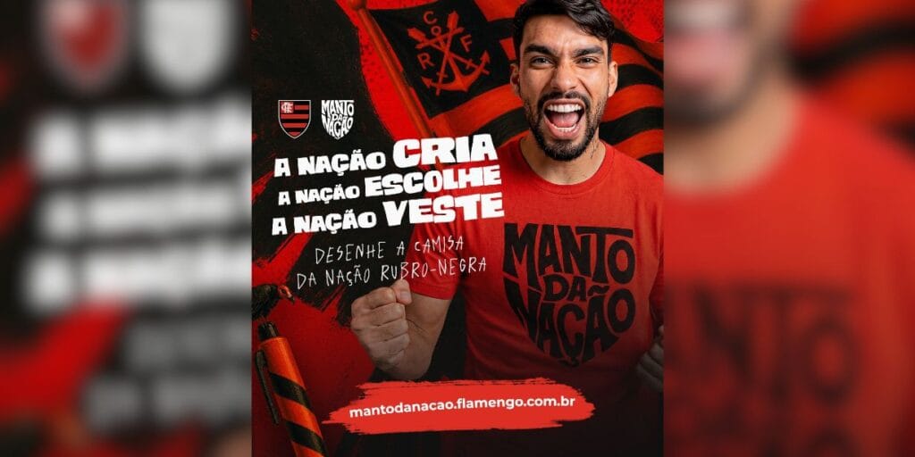 Com Manto da Nação, Flamengo chama torcida a desenhar e escolher novo uniforme
