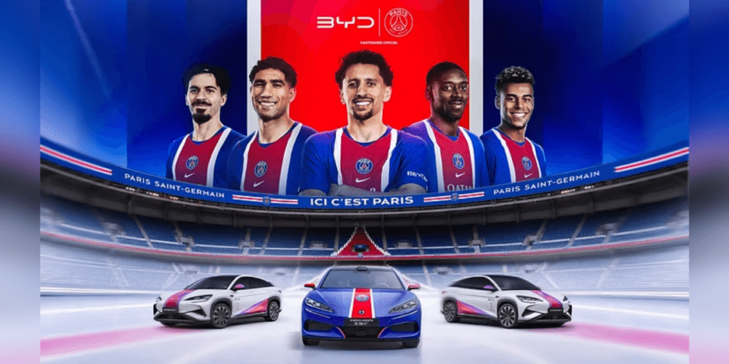 PSG fecha com BYD como parceira automotiva até 2029