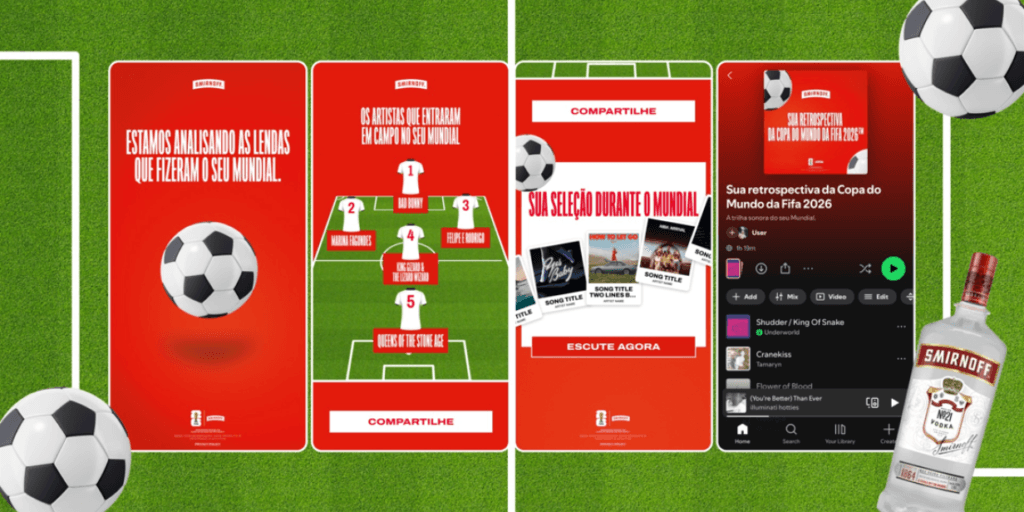 Smirnoff e Spotify se unem em playlist personalizada da Copa do Mundo de 2026