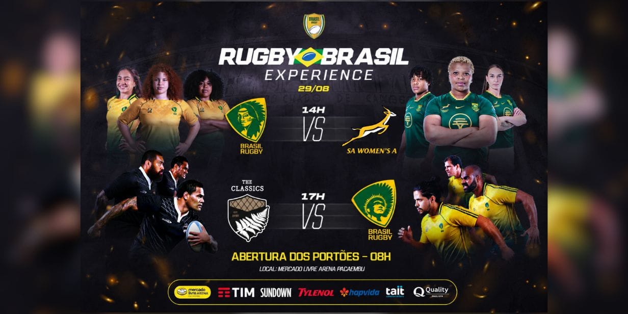 Rugby Brasil Experience terá Nova Zelândia e África do Sul contra o Brasil - Divulgação