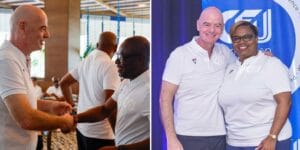 Gianni Infantino distribui cumprimentos e abraços em encontro da CFU tentando recuperar sua base de apoio - Reprodução/Instagram @gianni_infantino