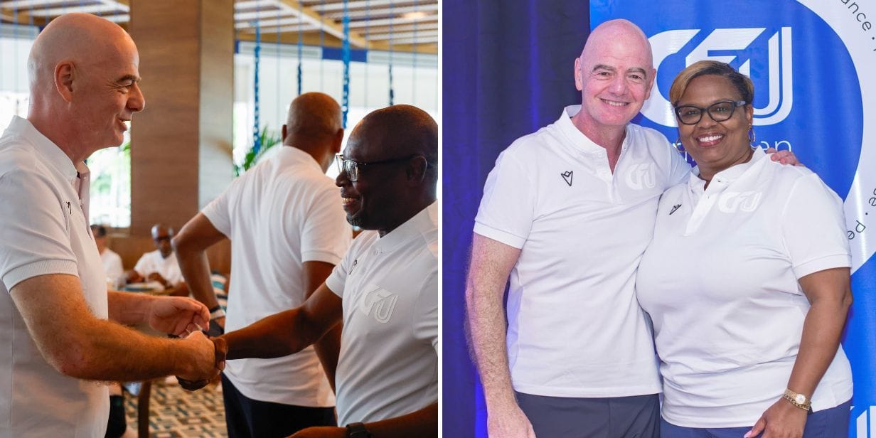 Gianni Infantino distribui cumprimentos e abraços em encontro da CFU tentando recuperar sua base de apoio - Reprodução/Instagram @gianni_infantino