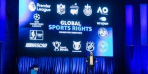 Gustavo Coelho, líder de negócios esportivos para América Latina no Prime Video, durante apresentação - Divulgação