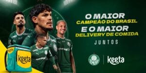 Palmeiras anunciou parceria com a Keeta até o final do ano - Divulgação