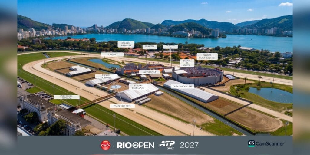 Rio Open anuncia expansão de estrutura e novo complexo no Jockey Club Brasileiro para 2027