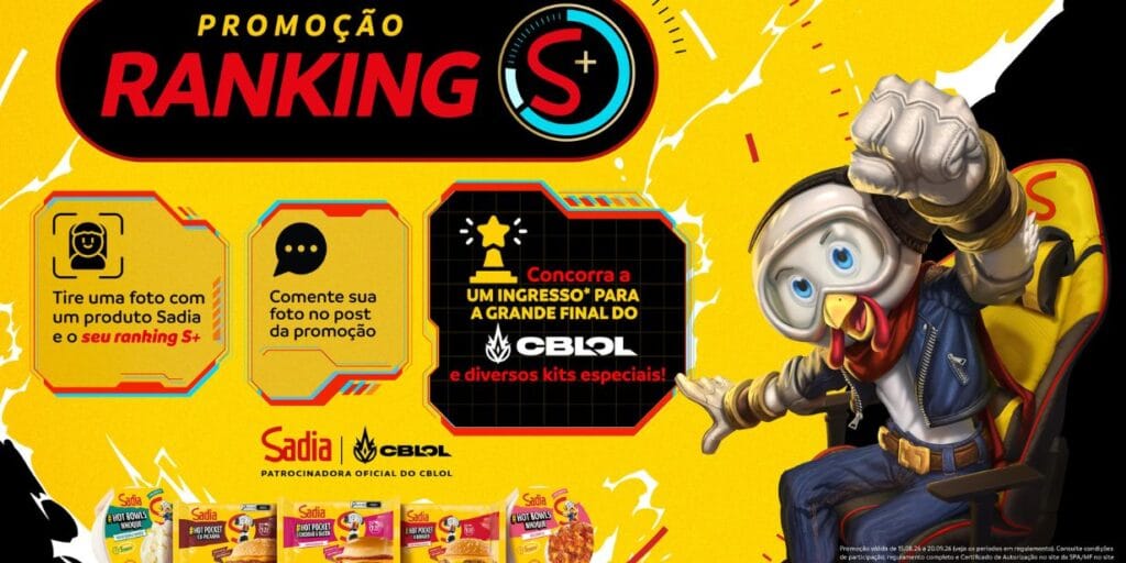 Sadia promove campanha que aproveita desempenho em jogo para sortear viagens ao CBLOL