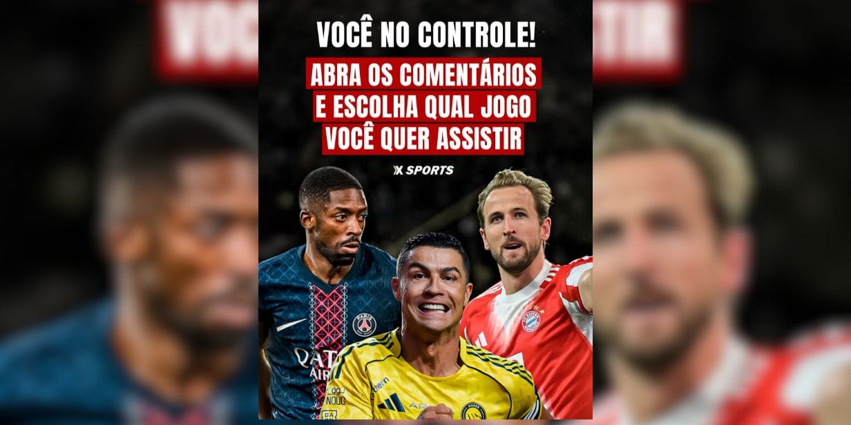 Público poderá escolher entre jogos de Al-Nassr, de Cristiano Ronaldo, Bayern de Munique, de Harry Kane, e PSG, de Dembélé - Divulgação