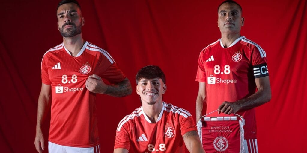 Ainda sem patrocinador máster definitivo, Internacional terá Shopee na camisa, contra Corinthians e Palmeiras