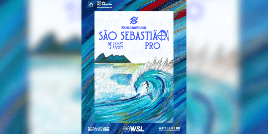WSL resgata símbolo de São Sebastião no pôster da etapa do Challenger Series