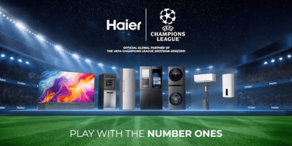 Haier firma acordo e será patrocinadora da Champions League a partir da temporada 2027/2028