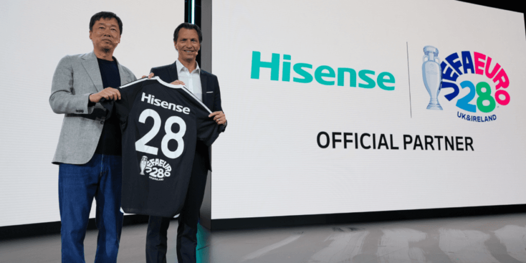 Hisense fecha patrocínio à Euro 2028 e estará no torneio pela quarta edição consecutiva