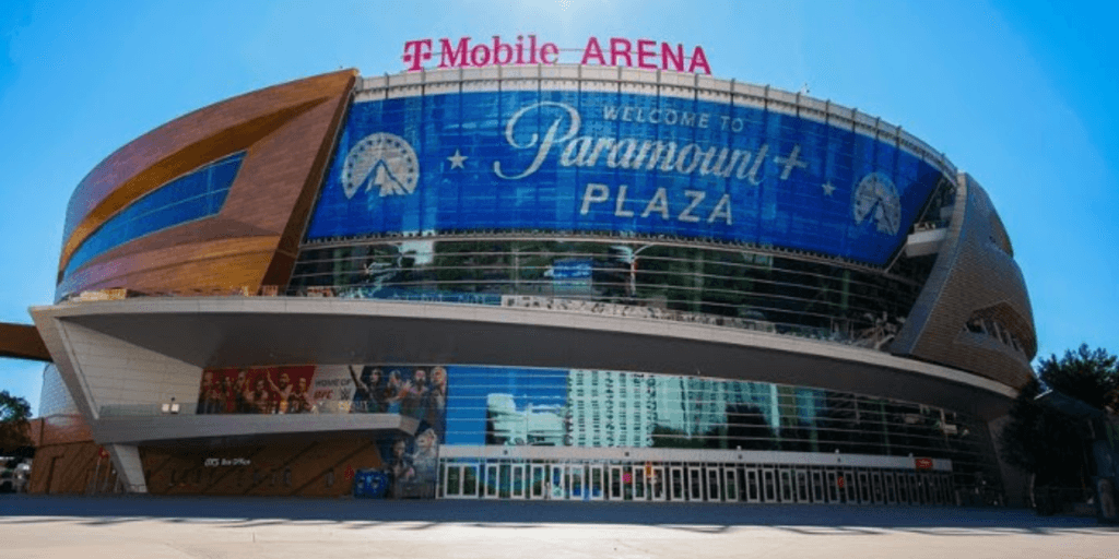 Paramount+ fecha acordo, e área ao ar livre da T-Mobile Arena em Las Vegas se torna Paramount+ Plaza
