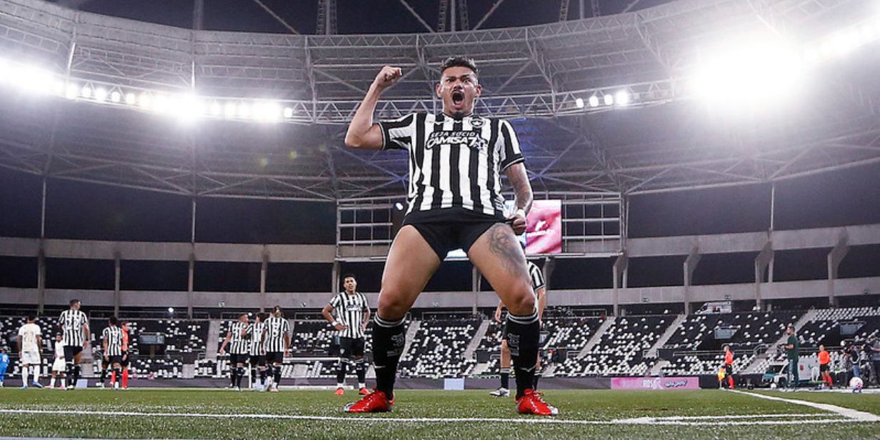 Tiquinho Soares comemora o gol da vitória do Botafogo contra a Chapecoense - Vítor Silva/Botafogo