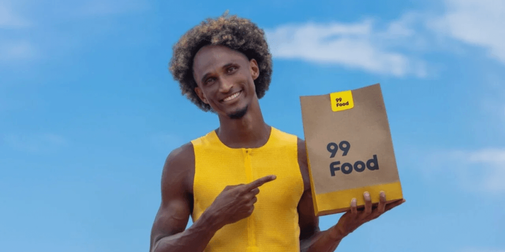 Entenda como 99Food usa recorde mundial de Alison dos Santos, o Piu, para vender rapidez