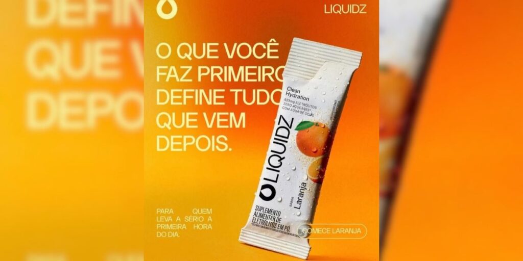 Liquidz lança sabor laranja e se reposiciona com foco na hidratação diária