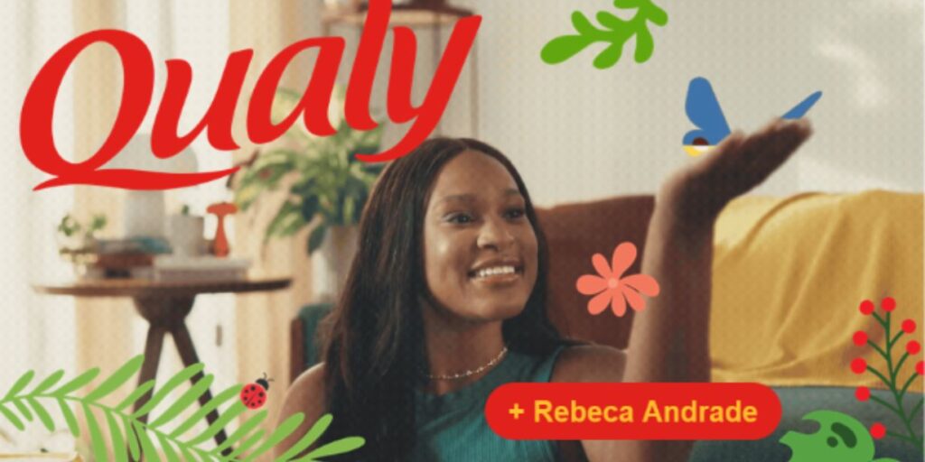 Qualy usa Rebeca Andrade em campanha de sustentabilidade para celebrar 35 anos